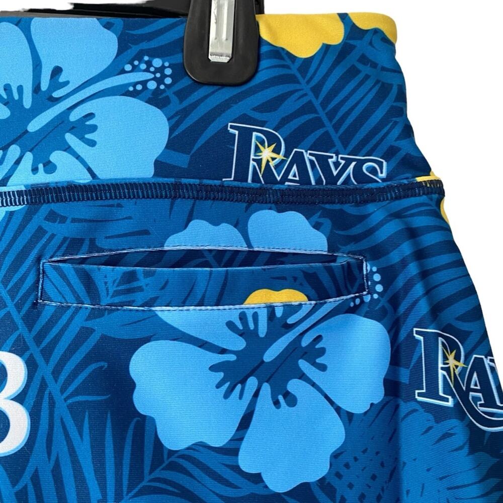 Loudmouth NWTS Tampa Bay Rays Hibiscus MLB Golf Mini Skort Skirt size large - Picture 4 of 9